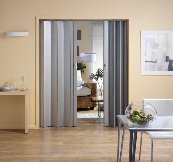 Falttür Spacy von Grosfillex Aluminium-Dekor