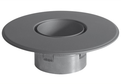 Doppelwandfutter mit Krallen und 90mm Rosette Ø160mm gussgrau