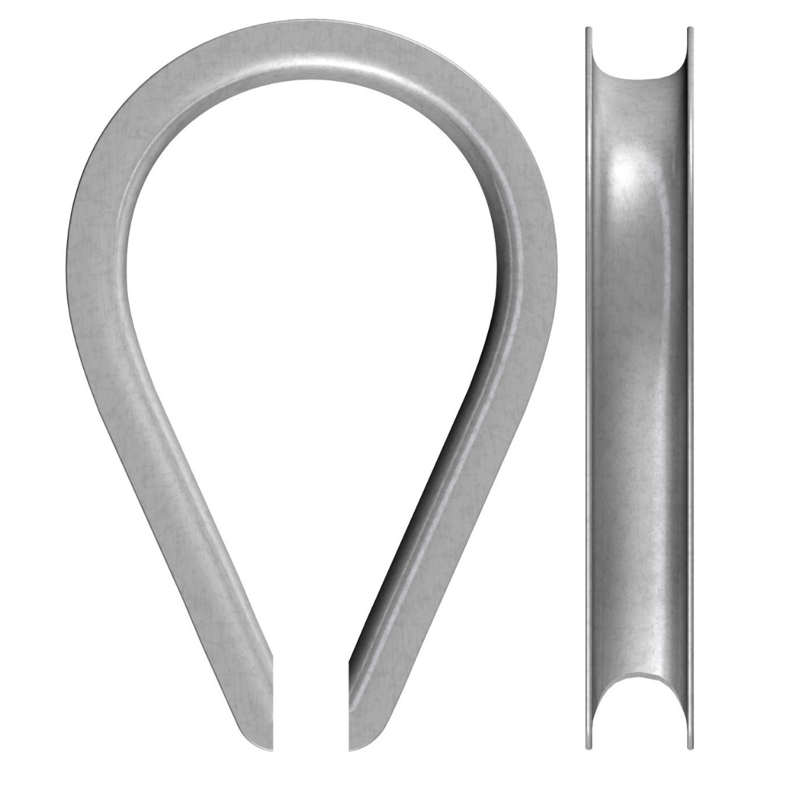 Dörner + Helmer Seilkauschen 10 mm – Verzinkter Stahl, 2 Stück