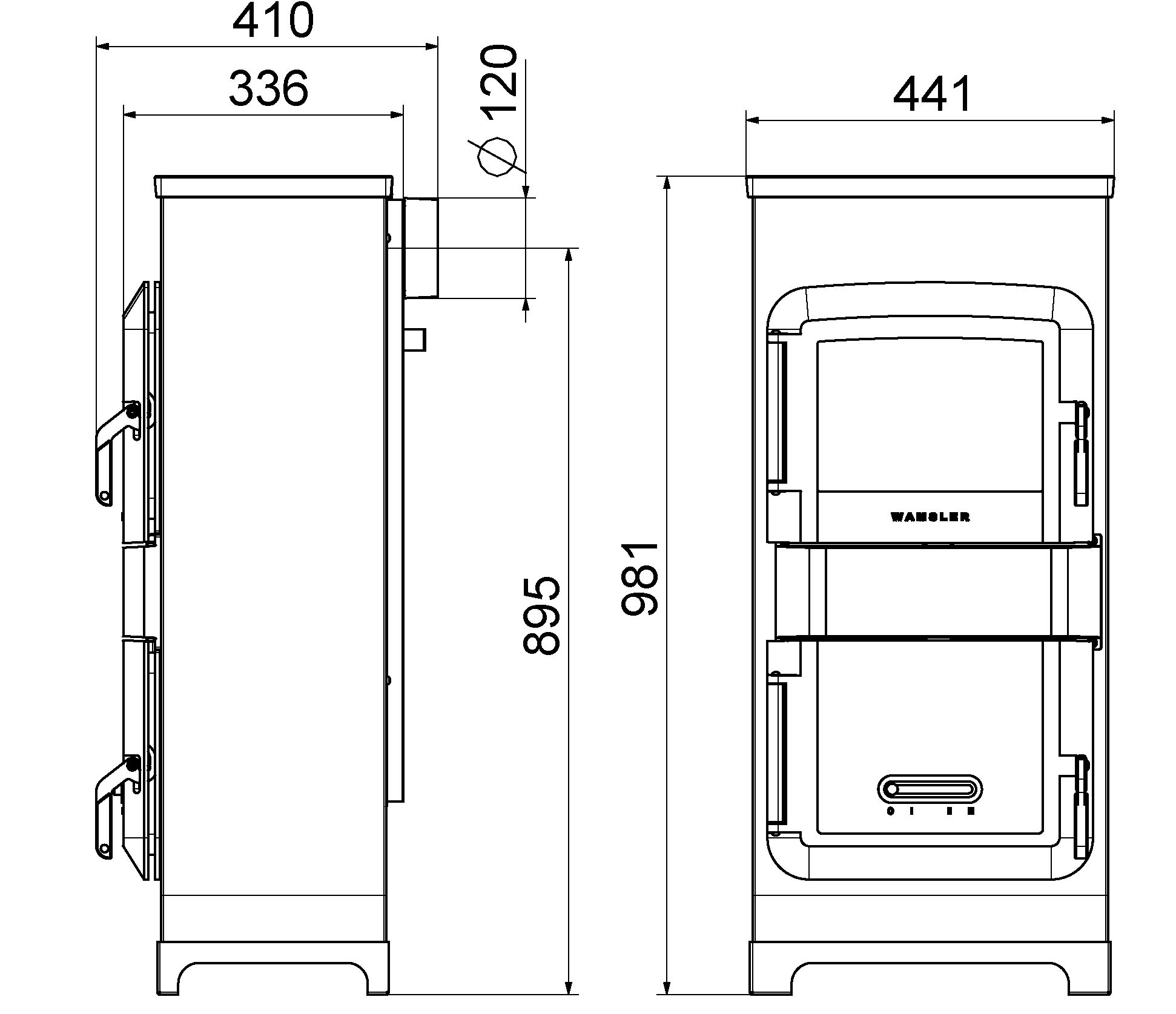 Wamsler Werkstattofen RH-8F Kaschmir 8kW mit Kochplatte