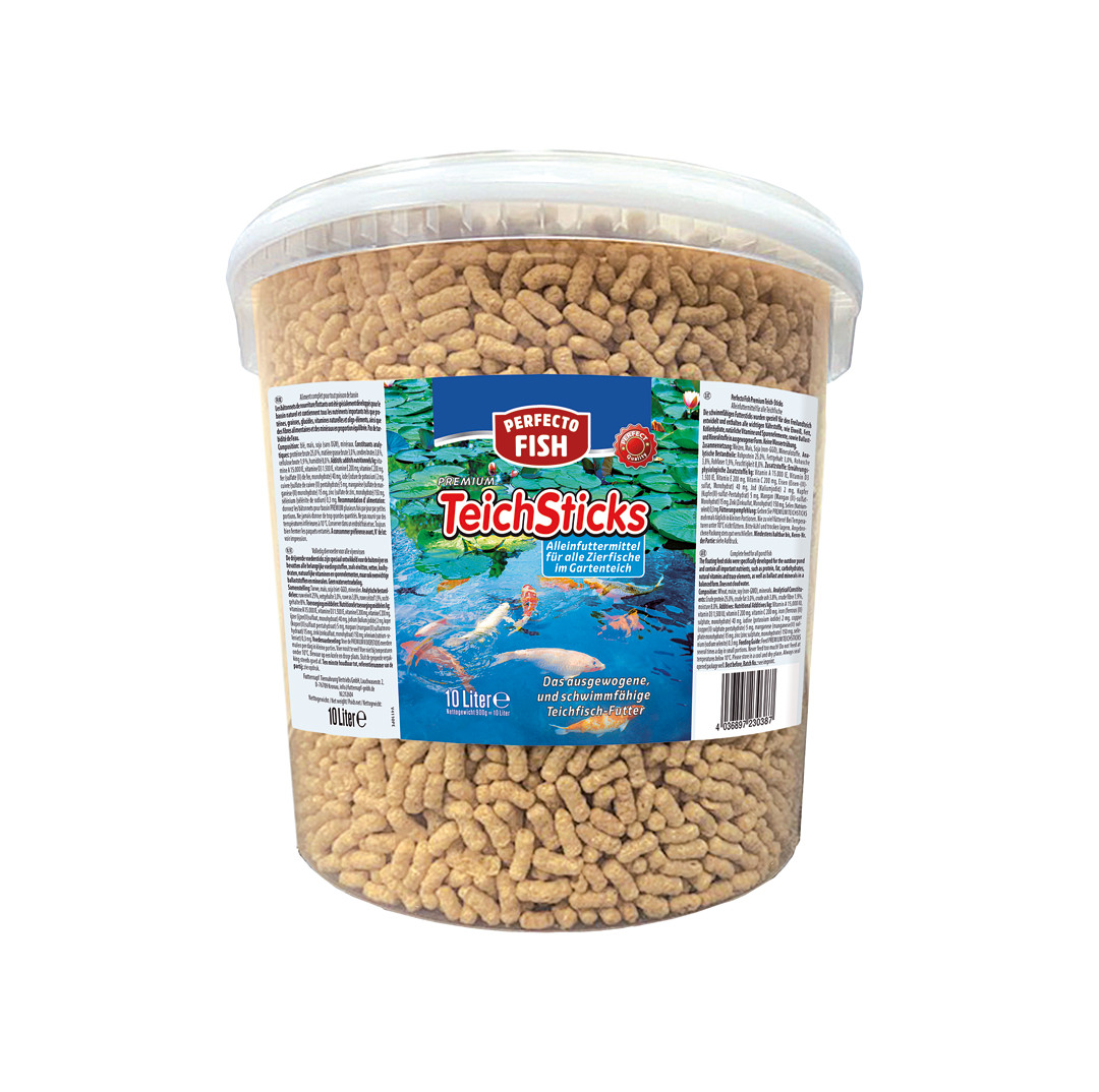 Perfecto Fish Teichsticks 10 Liter im Eimer