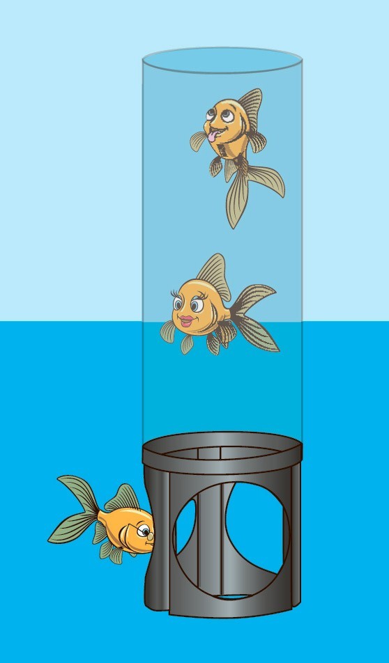 Ubbink Fischsäule Fishtower 66 Acryl Ø20x66cm