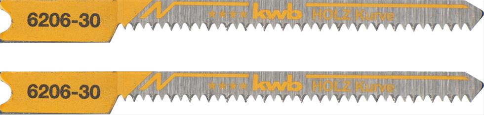 KWB Bi-Metall Stichsägeblätter Holz Kurve Universal-Schaft 70/50 mm