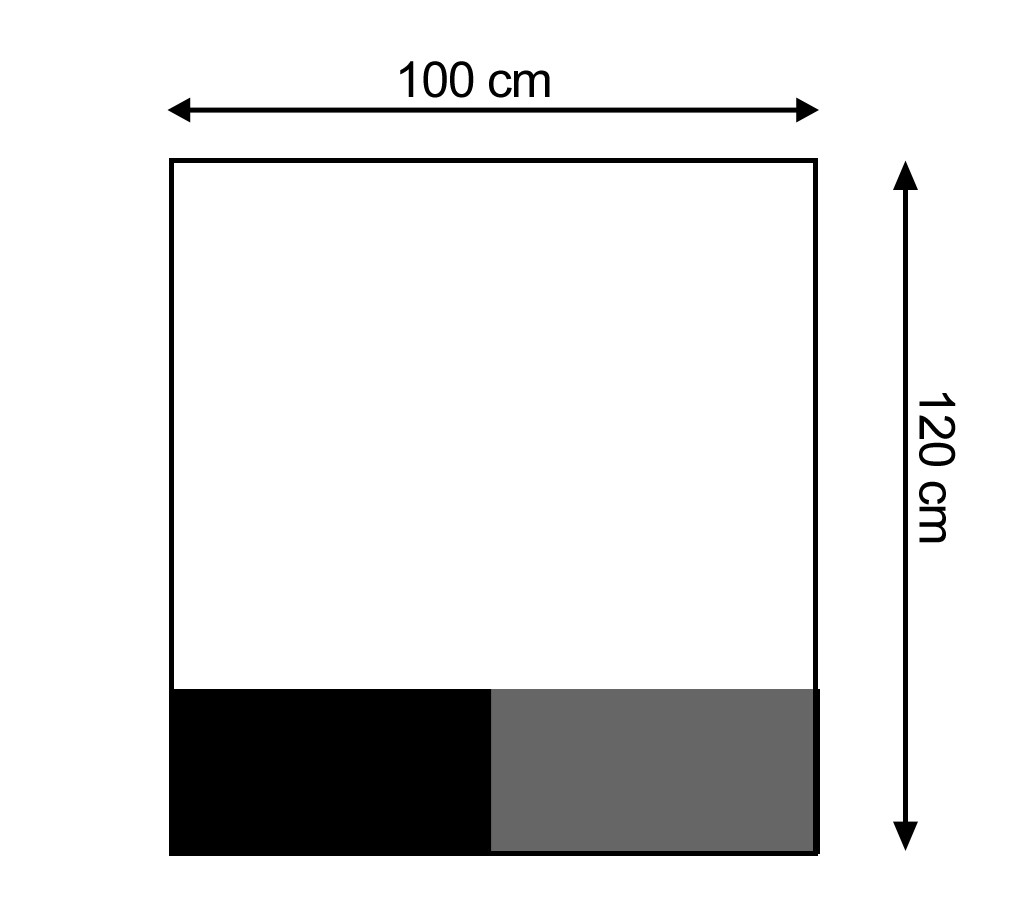 Funkenschutzplatte / Bodenplatte Stahl grau / schwarz 100x120cm 4-Eck