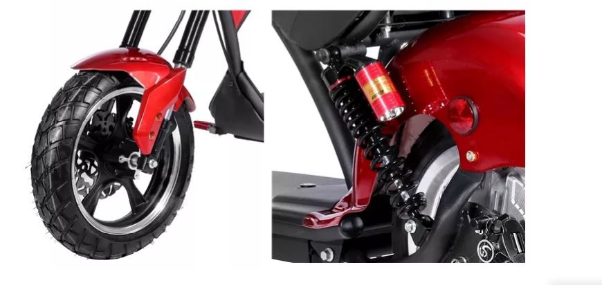 Elektroroller Chopper 45Kmh CP4-3.0 rot 30AH Batterie