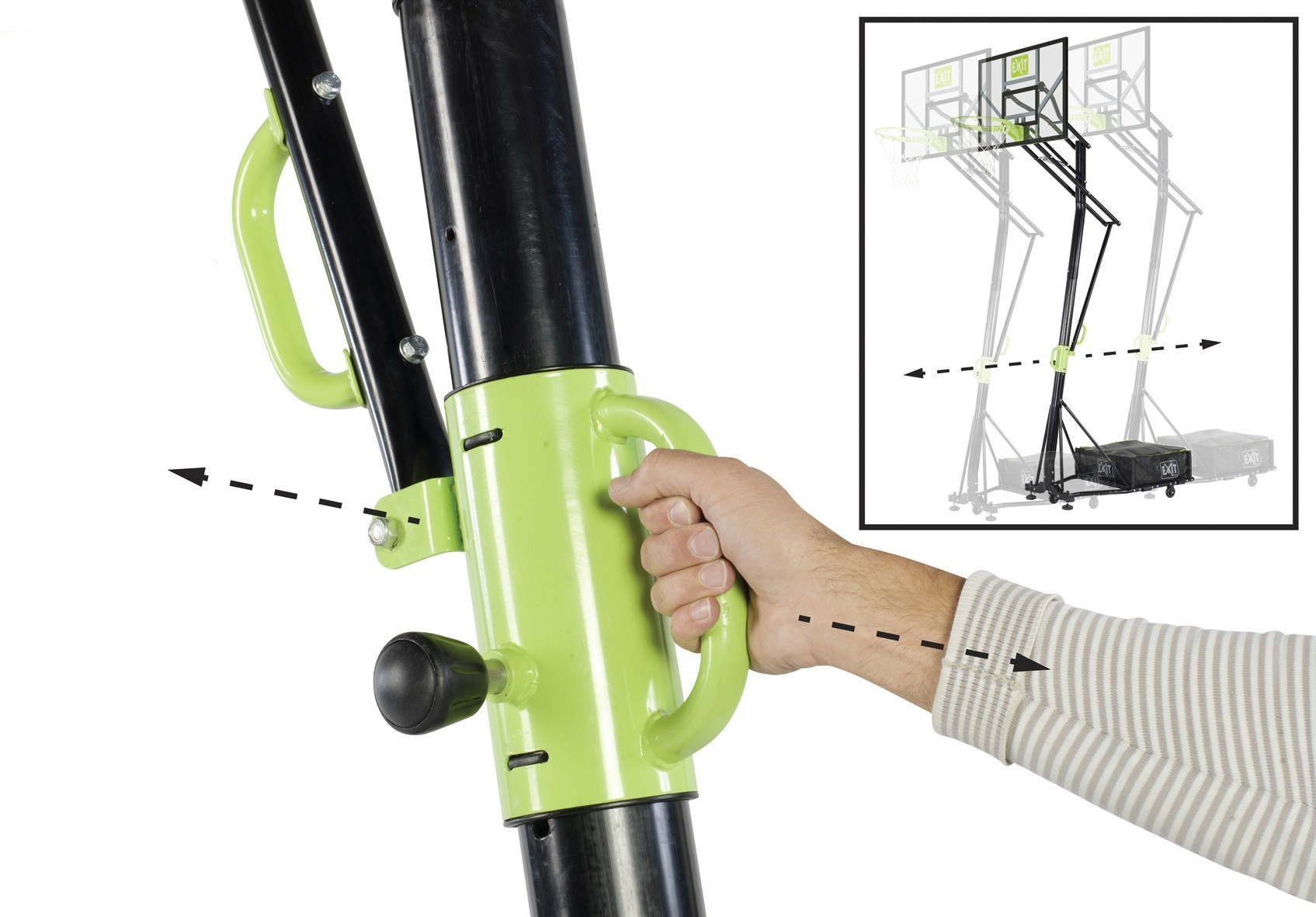 Basketballkorb dunking mit Ständer EXIT Galaxy Portable 230-305cm