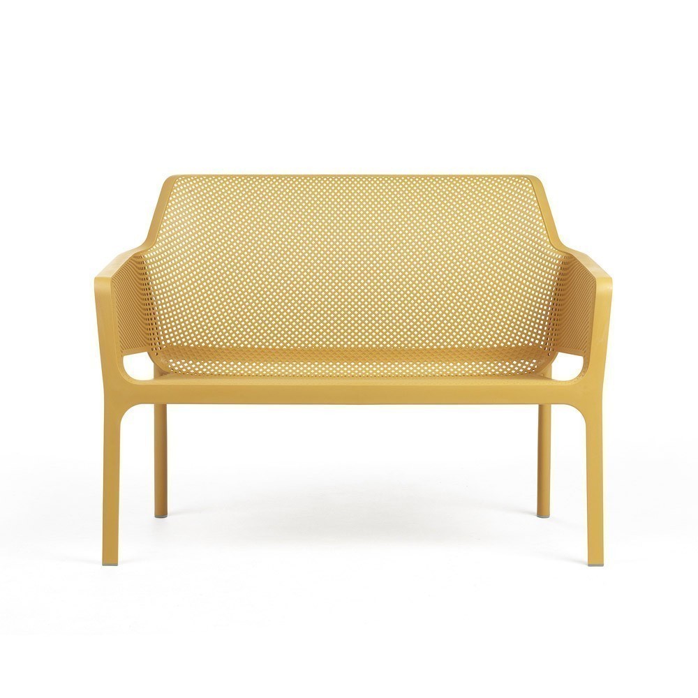 Nardi Gartenbank / 2-Sitzer Net Bench stapelbar Kunststoff senape