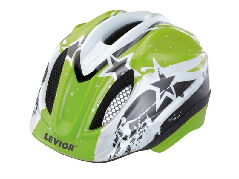 Kinderfahrradhelm Levior Primo Stars grün Gr. M 52-58cm