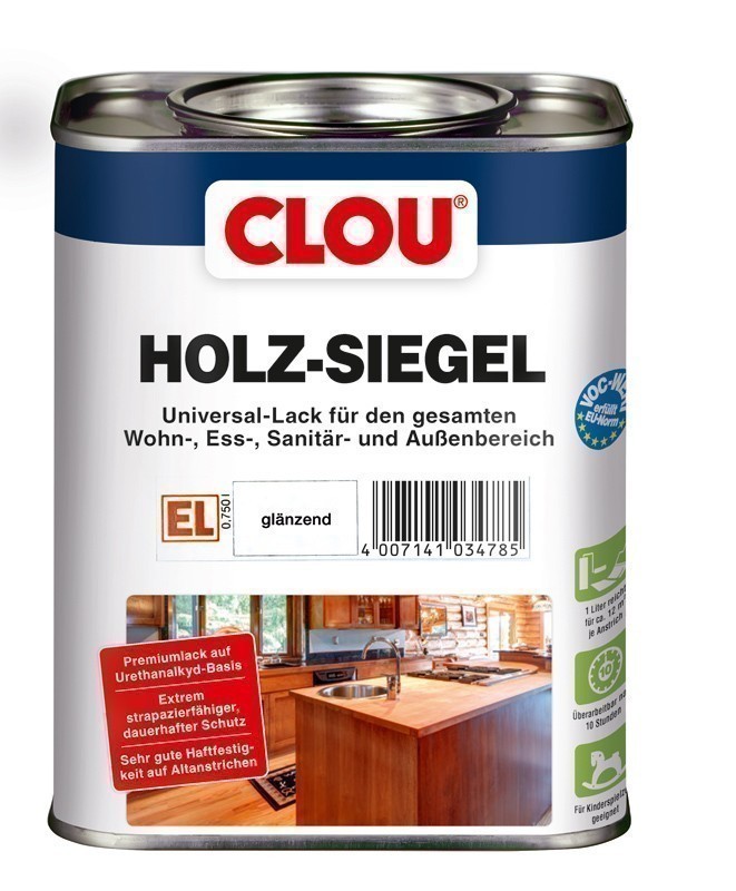 Holzsiegel CLOU Universal Klarlack glänzend 750 ml