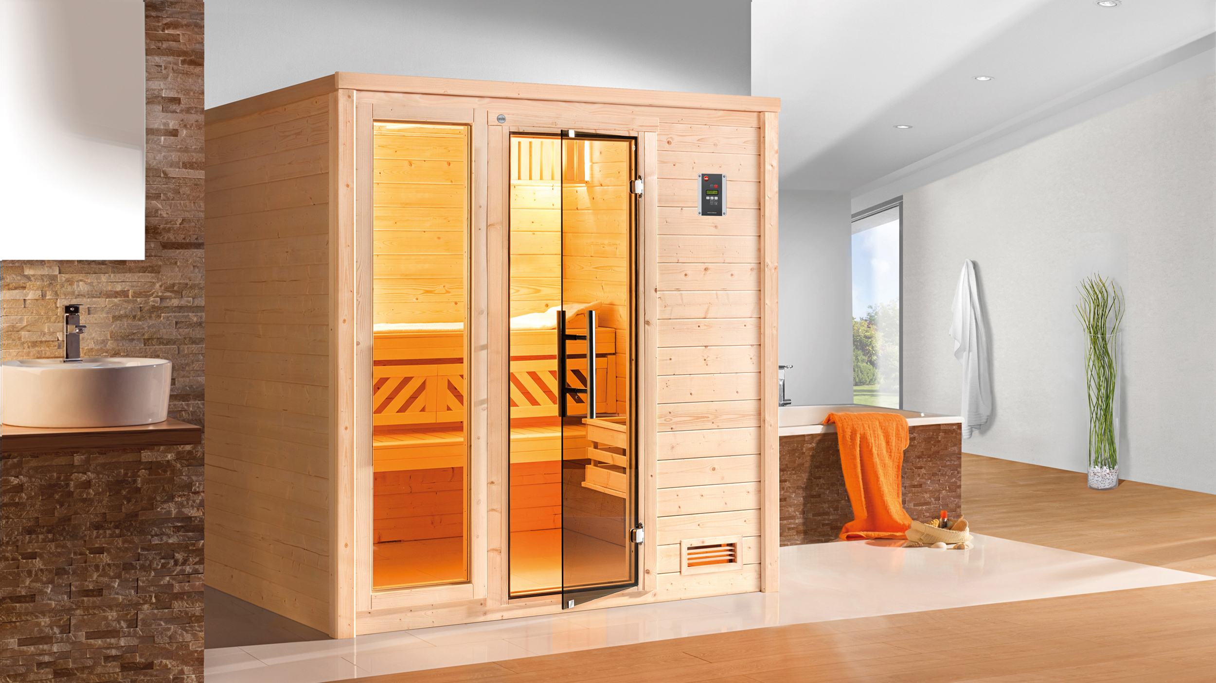 Weka Massivholzsauna  BERGEN 1.8 GTF