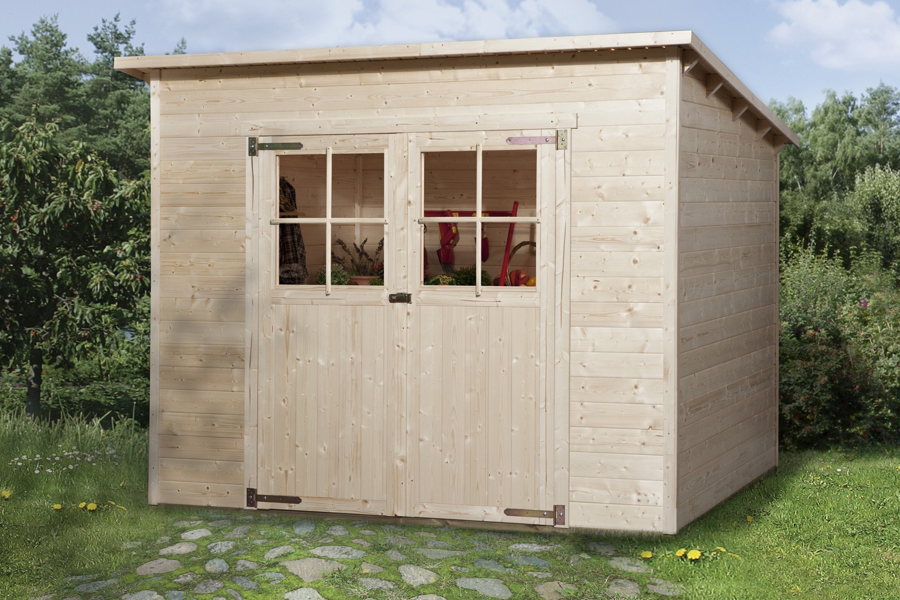 weka Gartenhaus 325 Gr.3, natur, 19 mm