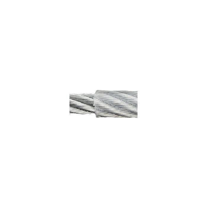 Stahldrahtseil 2/3 mm, 6 × 7 + FE, verzinkt, PVC-ummantelt, Meterware