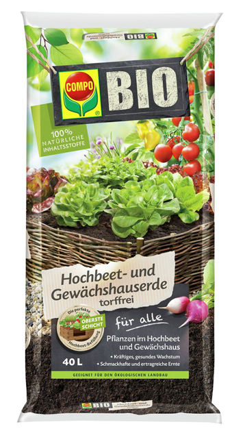 COMPO Bio Hochbeet Erde torffrei 40L