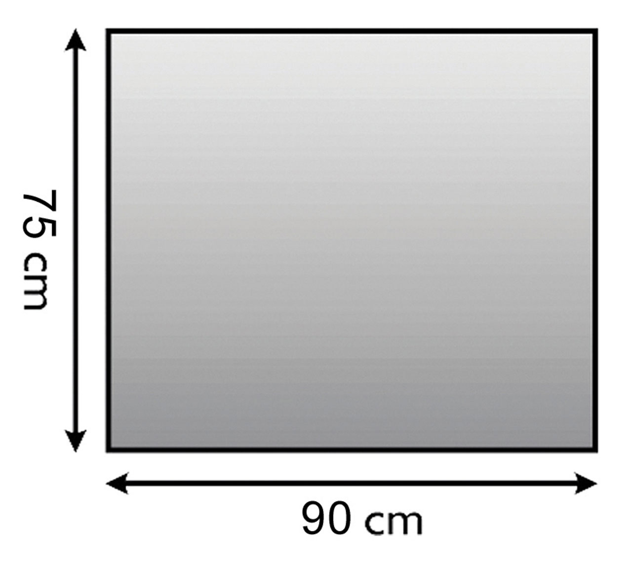 Funkenschutzplatte / Bodenblech Lienbacher schwarz 4-Eck 90x75cm