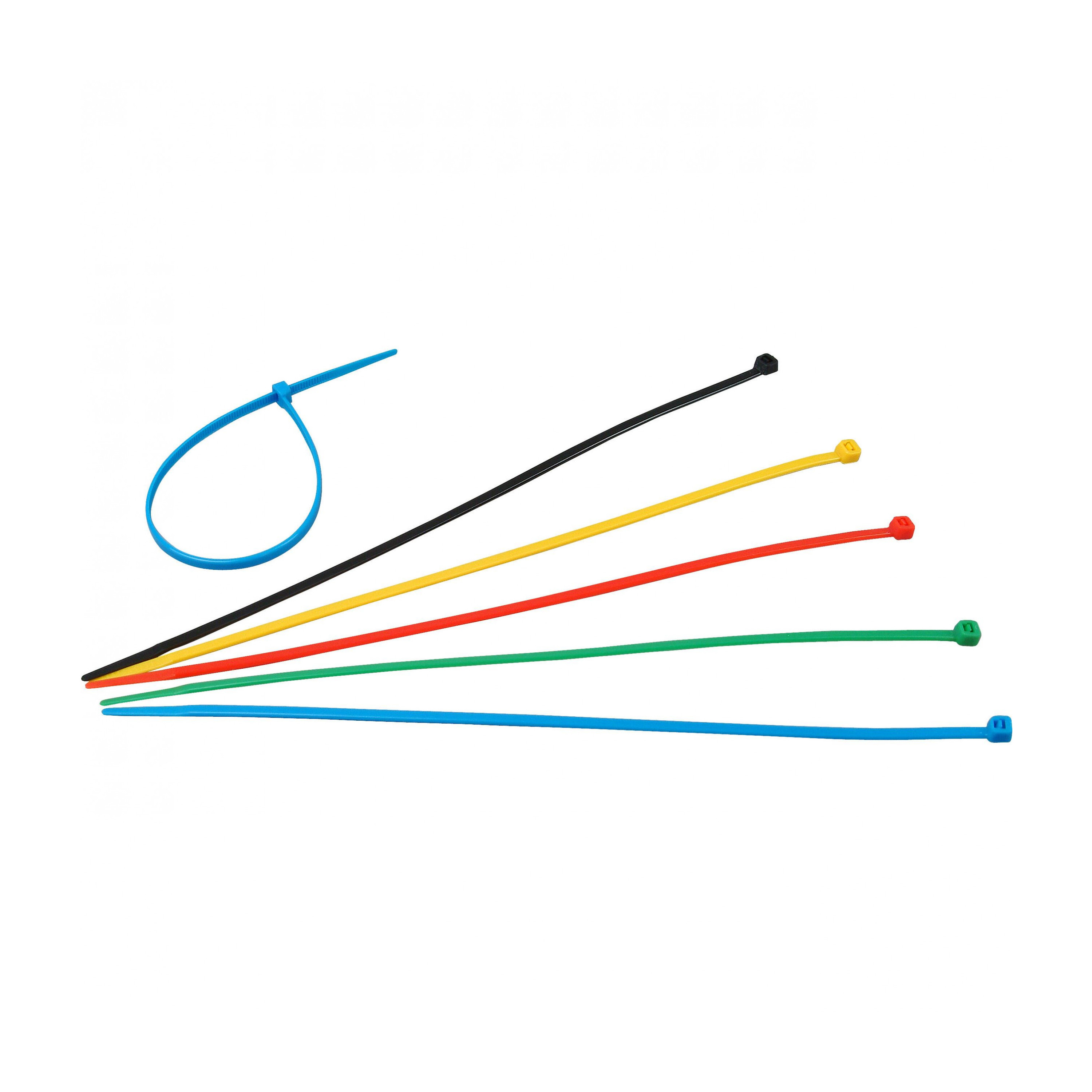 Kabelbinder 300x4,8mm  blau, rot, gelb, grün,schwarz  50 Stück