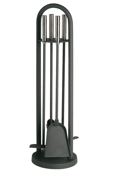 Kaminbesteck Kamingarnitur Lienbacher anthr. Edelst. 4tlg rund 70cm
