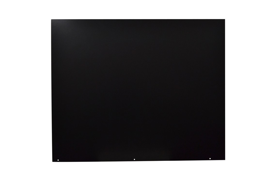 Funkenschutzplatte Stahl grau / schwarz 100x120cm 4-Eck