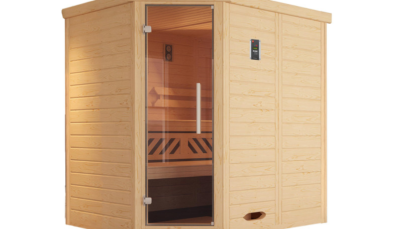 Weka Massivholz Element Sauna KEMI 7,5 kW OS Gr. 1
