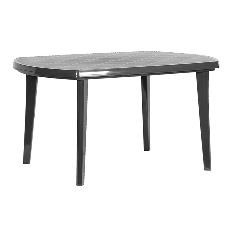 Gartentisch Elise Kunststoff graphit oval 137x90cm