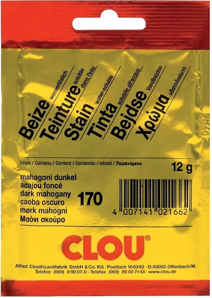 Clou Beize / Pulver-Beize wasserlöslich Nr. 170 mahagoni dunkel 10g