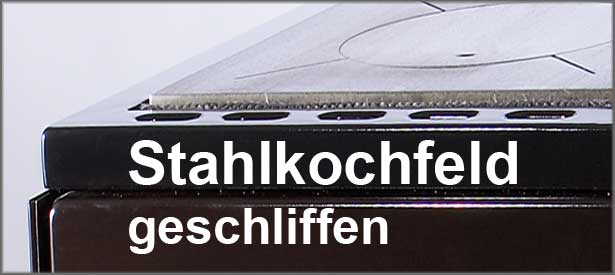 Stahlkochfeld für Bartz Herd Rusti / HKK 92/60 geschliffen Anschl. li.