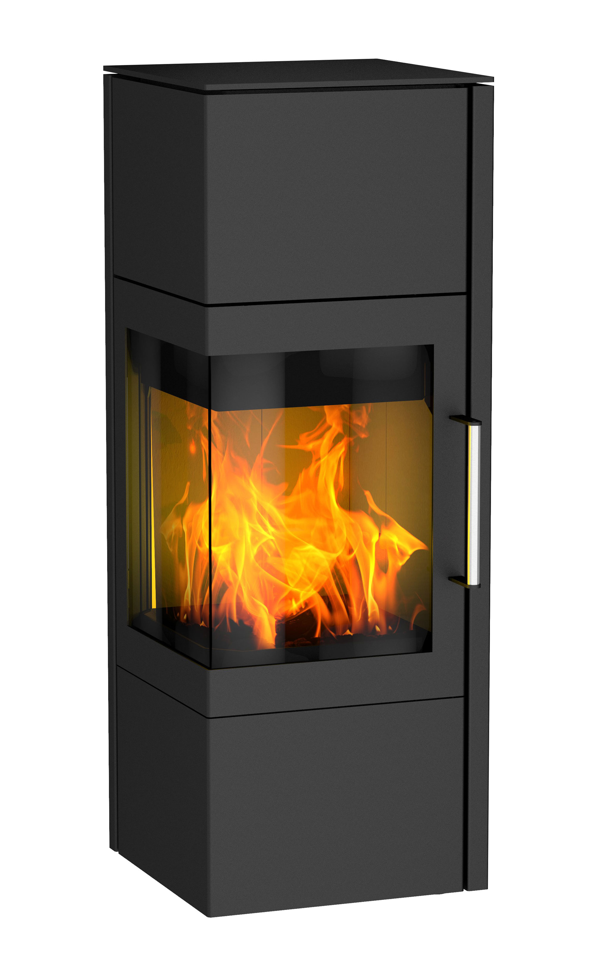 Fireplace Eckkaminofen  Royal Stahl schwarz 6kW