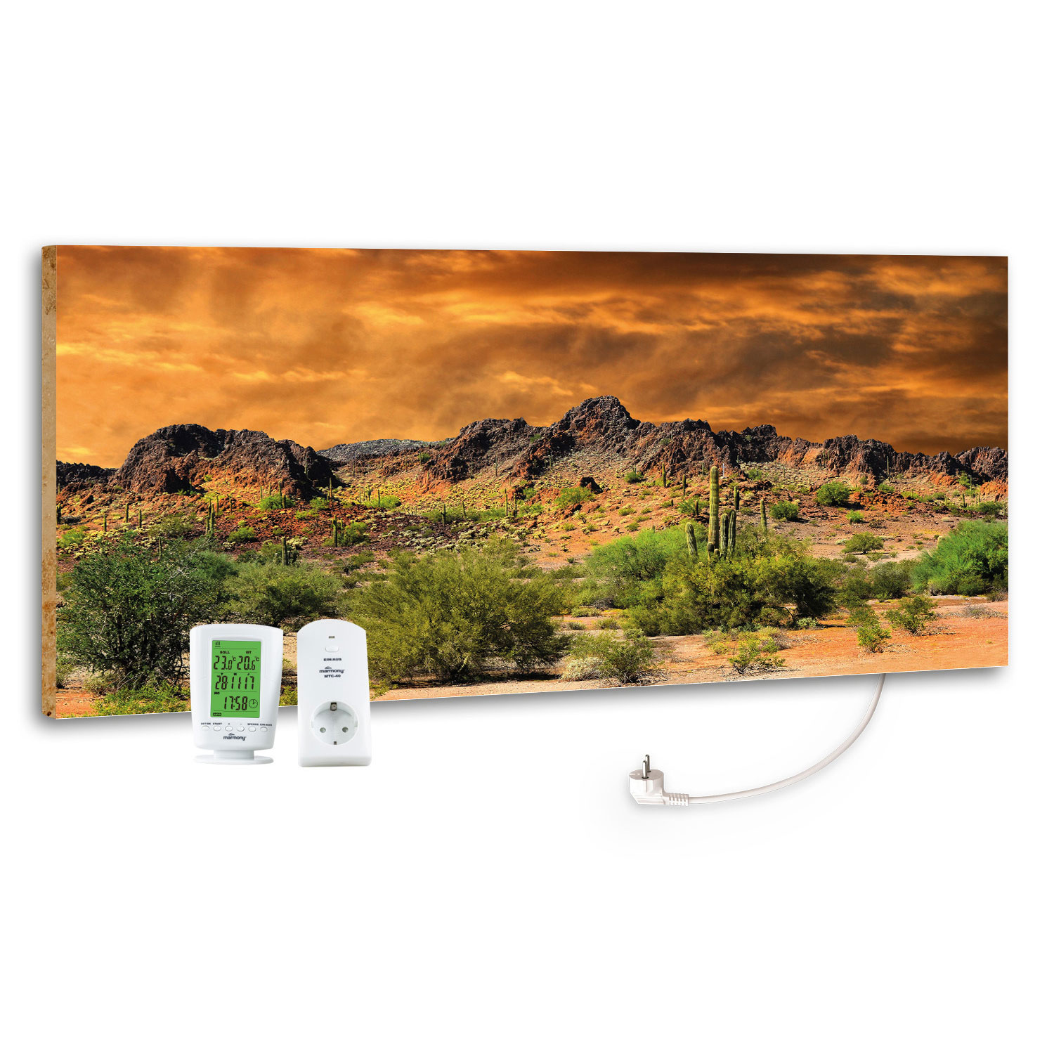 Marmony Infrarotheizung M800 PLUS Adventure Rocks + Thermostat 800W