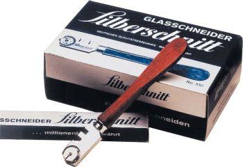 Glasschneider Edelstahl mit Holzheft Bohle