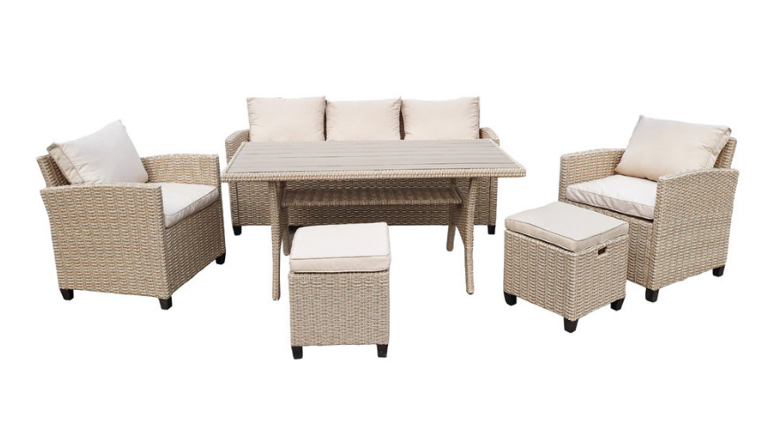 Bellavista Sitzgruppe Loungeset Madeira II Polyrattan bicolor