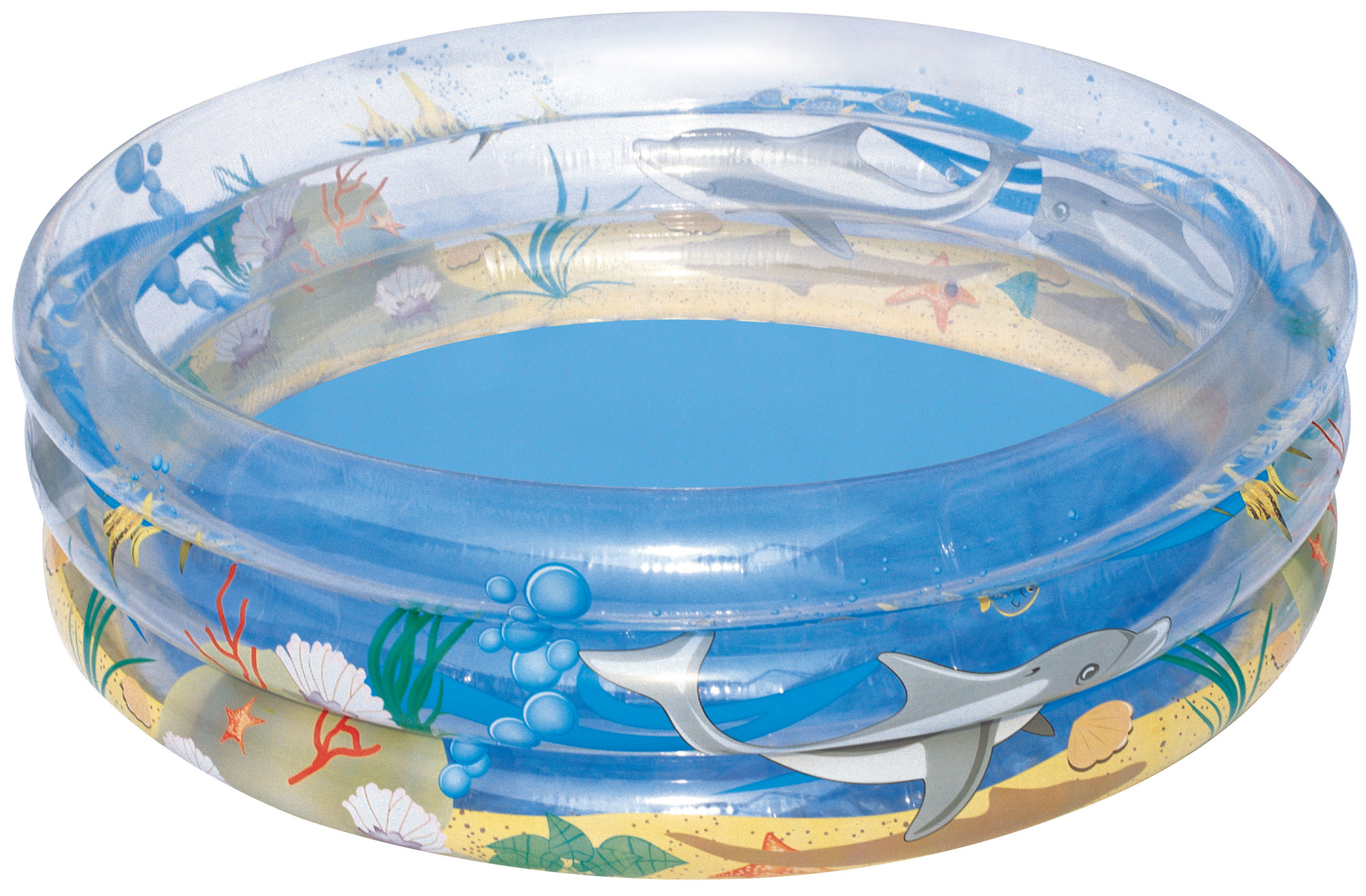 Planschbecken Bestway Kinderpool Sea Life Pool transparent Ø 170x53cm