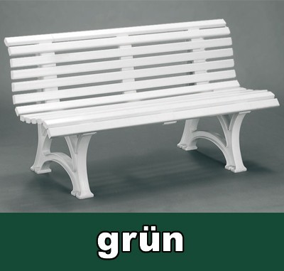 Gartenbank 3 Sitzer Helgoland / Neptun dunkelgrün Kunststoff