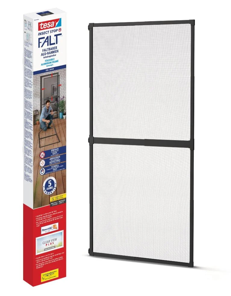tesa Fliegenschutz-Tür FALT 100 x 220 cm anthrazit kürzbar
