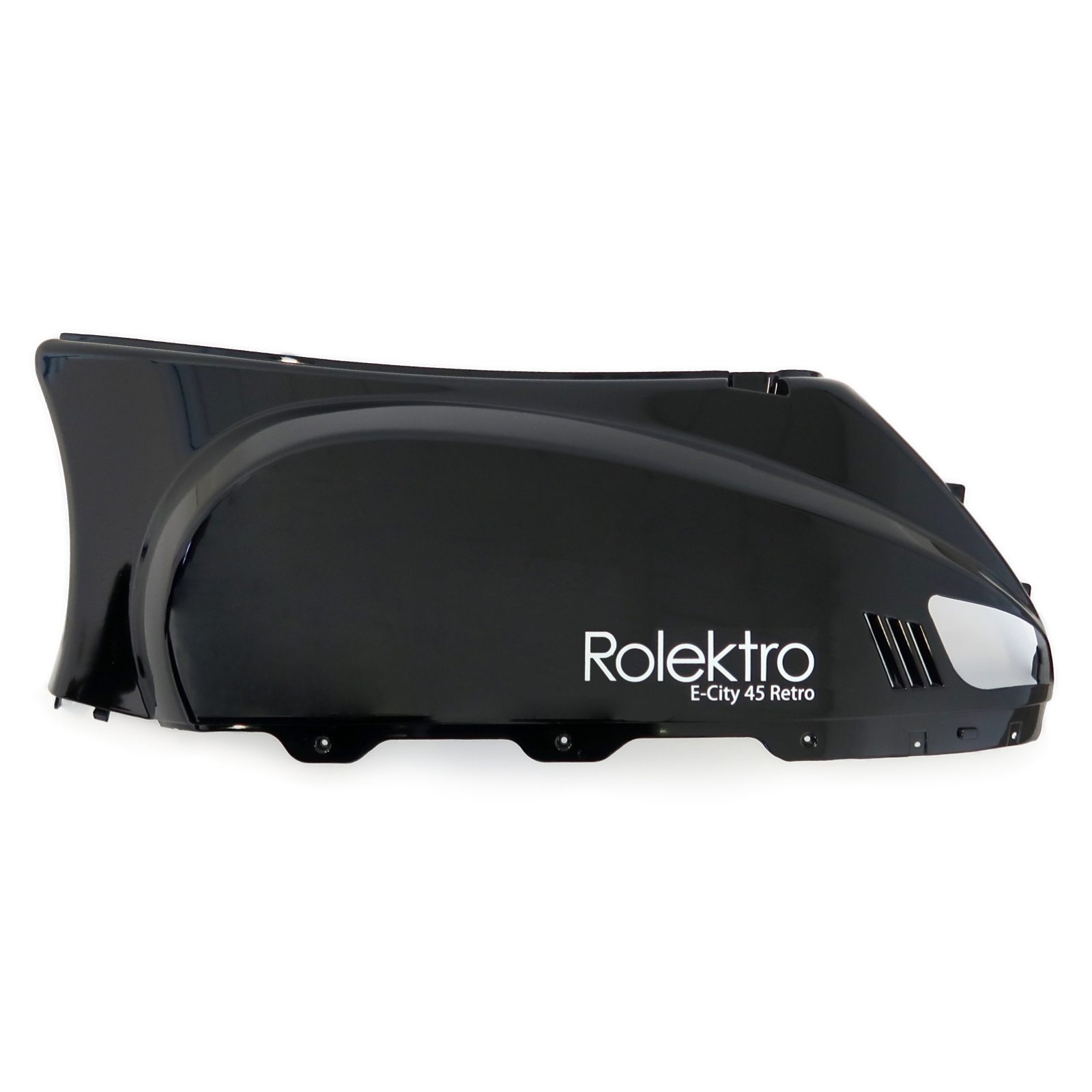 Rolektro Seitenverkleidung, hinten links, schwarz für Retro45