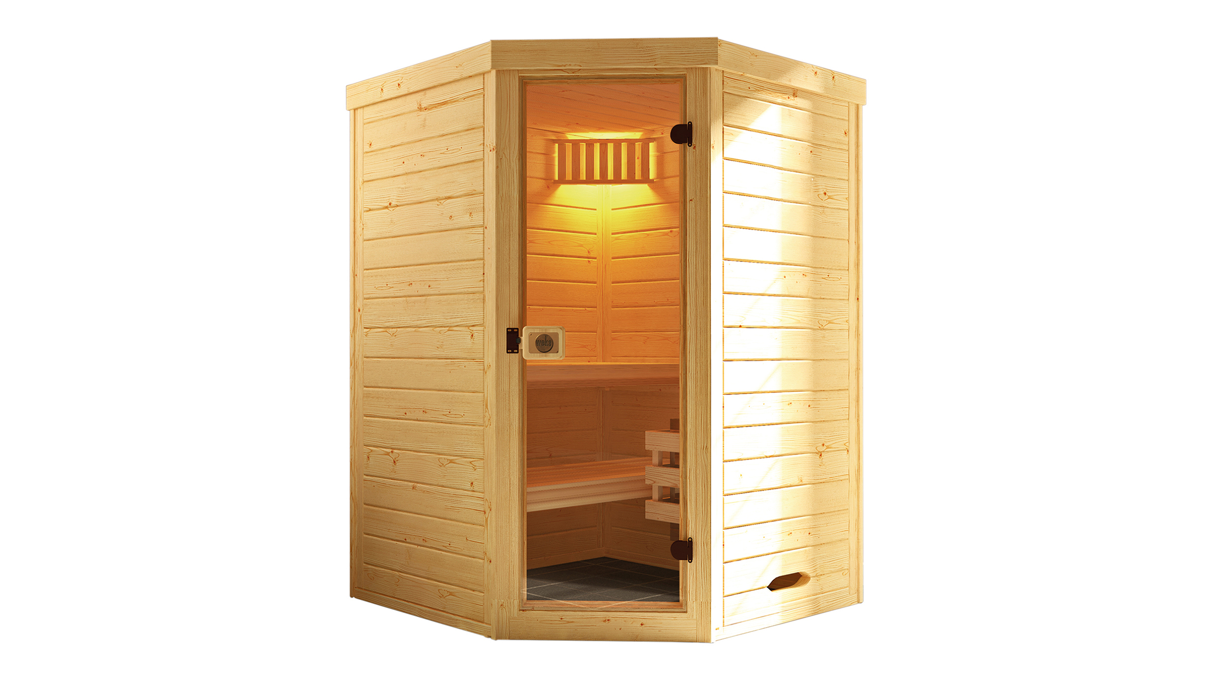 Weka Massivholz Element Sauna 38 mm LAUKKALA 1