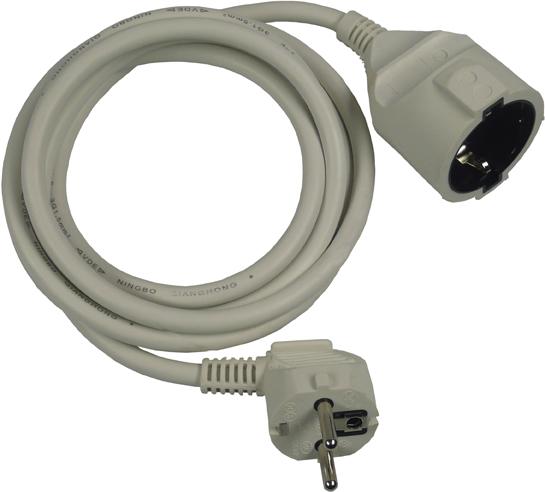 Verl. H05VV-F 3G1,5 10 m, weiß