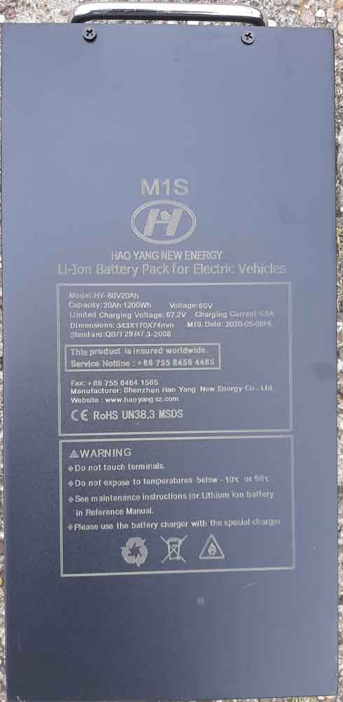 Batterie Elektroroller C30-45 60V 20AH BMS 2.0