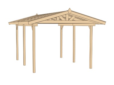 weka Satteldachcarport 611