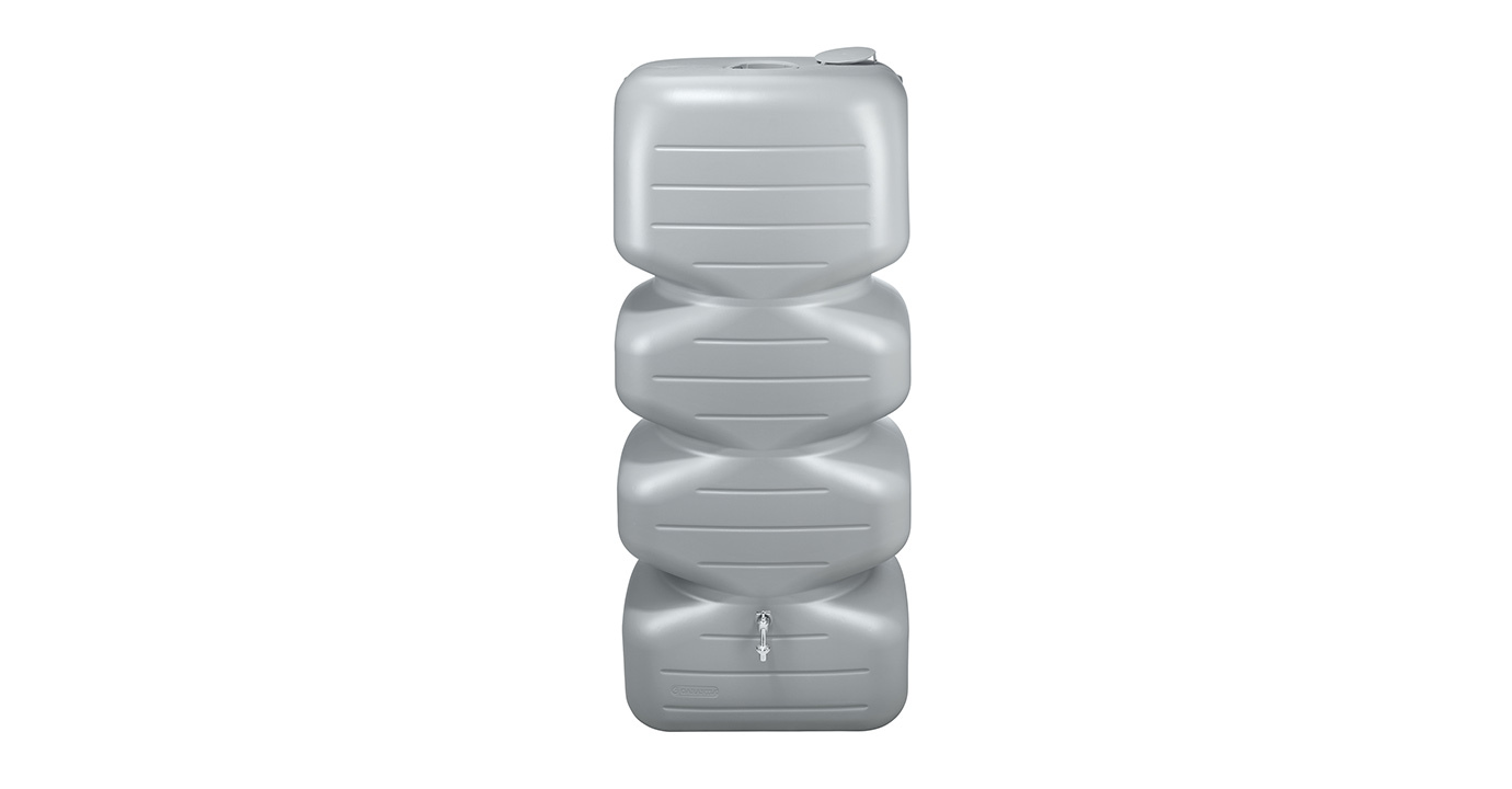 Garantia Basic Line Regentonne Cubus, 340 l, Betongrau