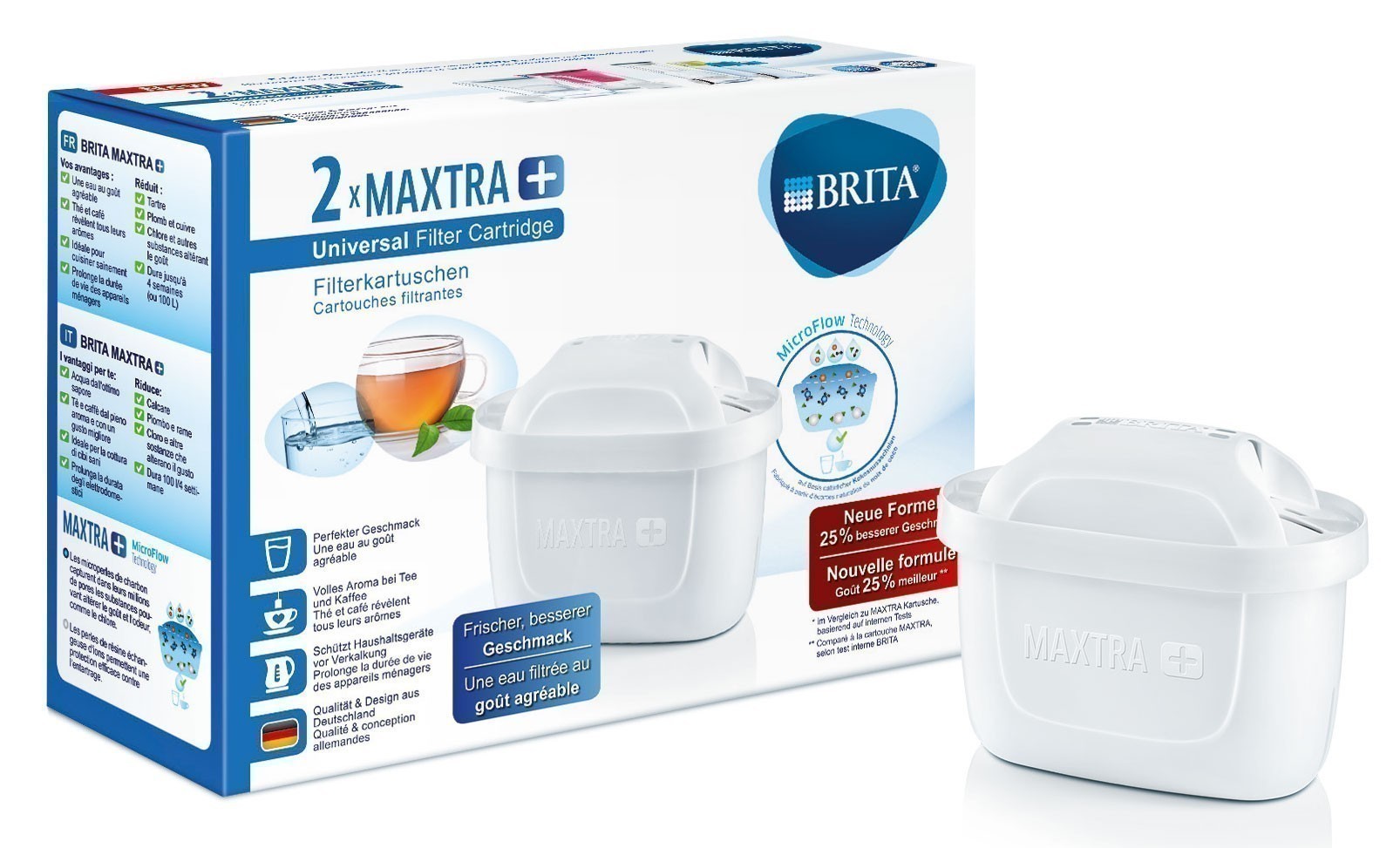Brita Filterkartuschen Maxtra+ 2er Pack für Wasserfilter