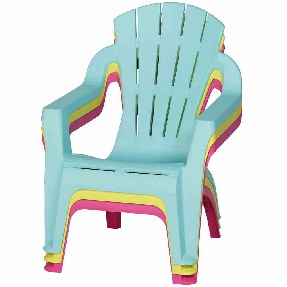 Kinder Gartenstuhl / Kinder Deckchair stapelbar pink