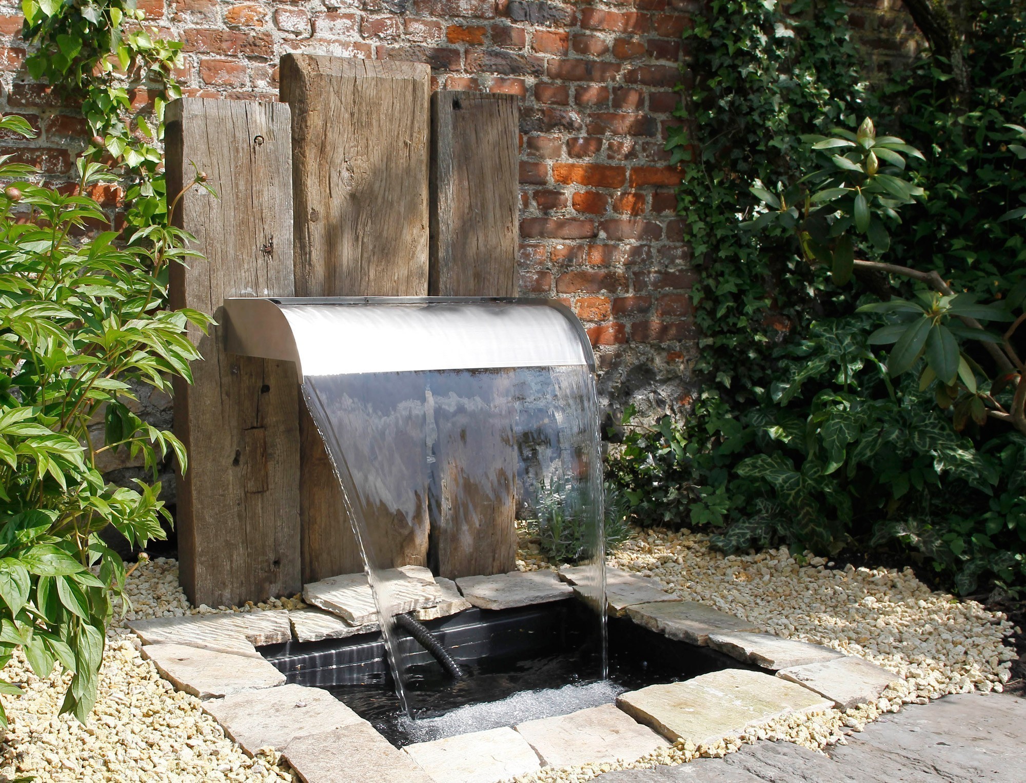 Ubbink Design Wasserfall Set Nevada LED 60cm Edelstahl