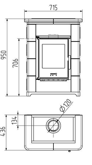 Wamsler Kaminofen Montafon Keramik creme 7 kW
