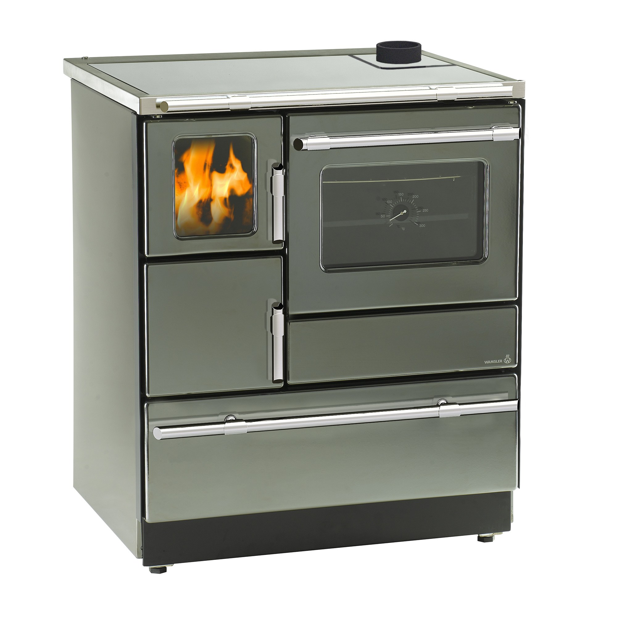 Wamsler K 128 F anthrazit-metallic, rechts, Stahlplatte