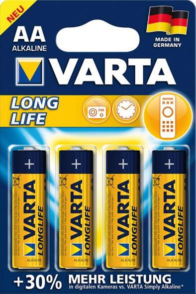 VARTA Long Life AA 1,5 V / LR6 4 Stück