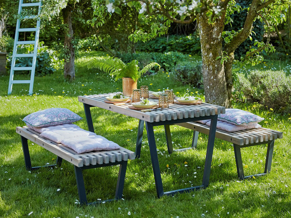 Siesta Garnitur Tisch mit 2 Bänken 138 cm