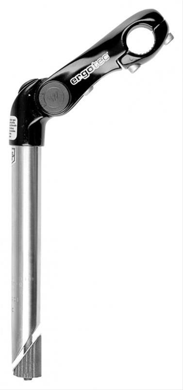 Vorbau Ergo Tec Kobra Vario silber Ø 25,4 mm 110 mm Ausladung