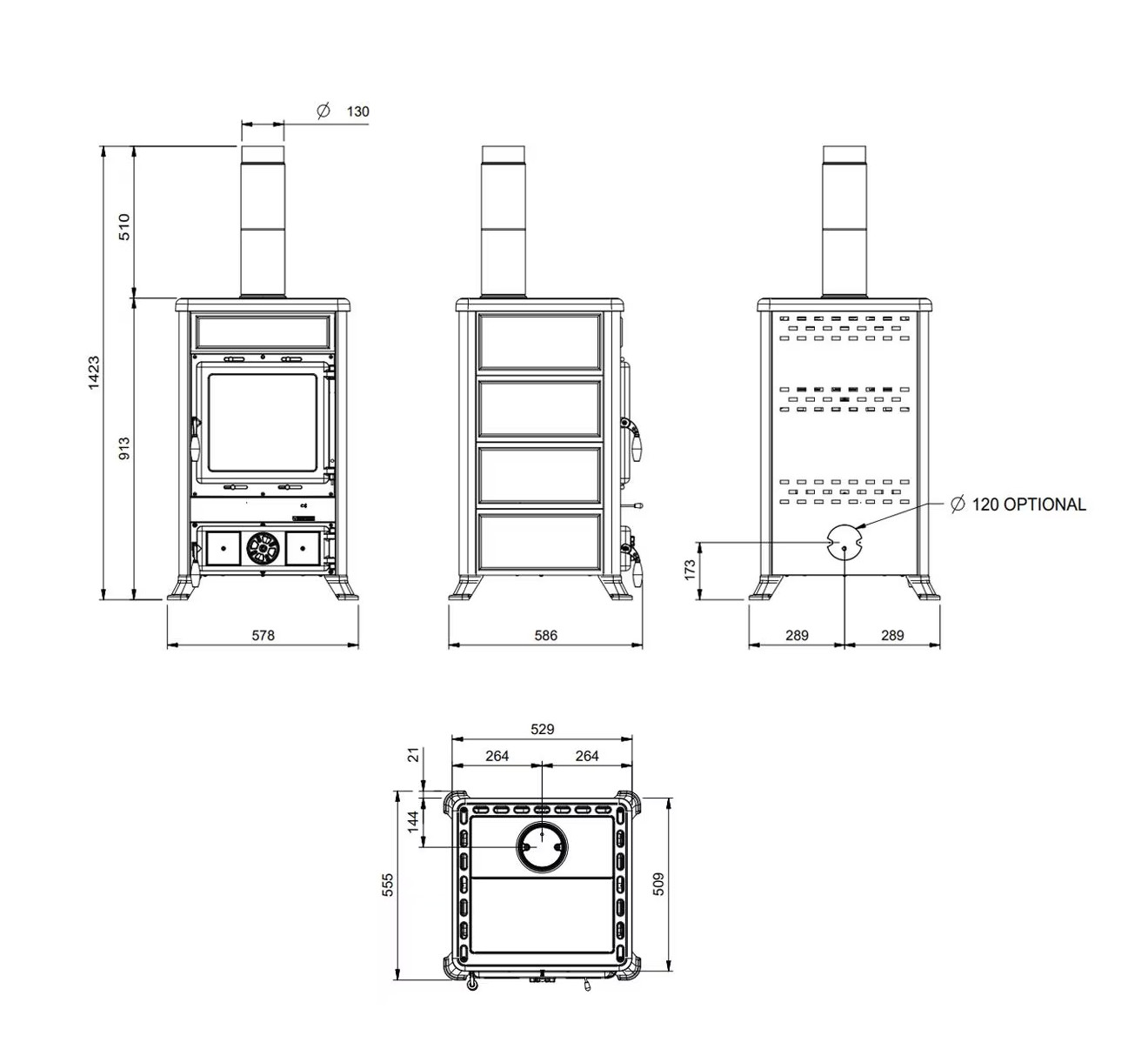 La Nordica Kaminofen Rossella R1 5.0 Naturstein 9 kW