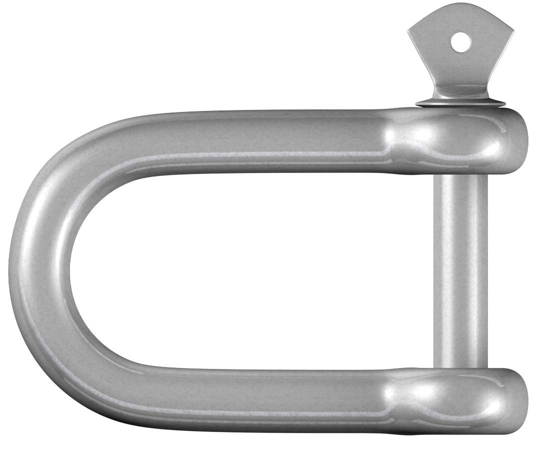 Dörner + Helmer D-Schäkel 10 mm – Gerade Form mit Augbolzen, verzinkt