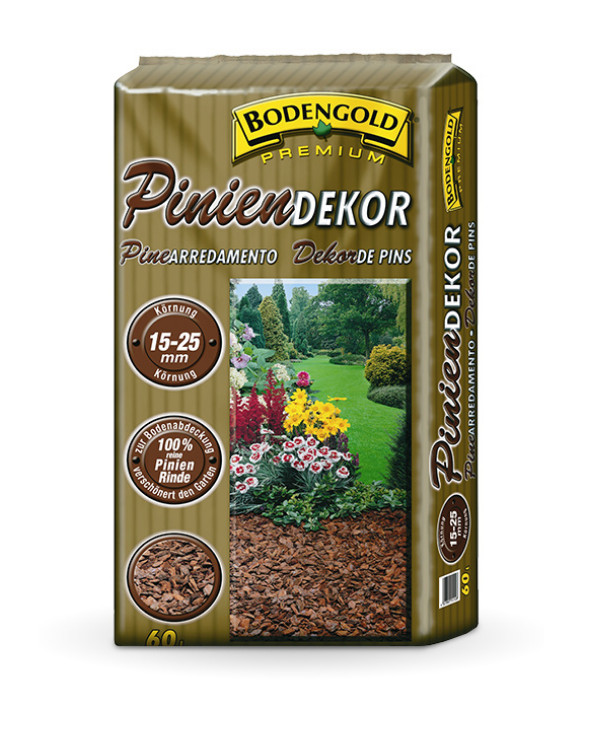 BODENGOLD Premium Piniendekor Pinienrinde 15-25mm 60L
