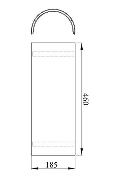 Hitzeschutz-Rohrblende gussgrau Ø 150mm 46cm